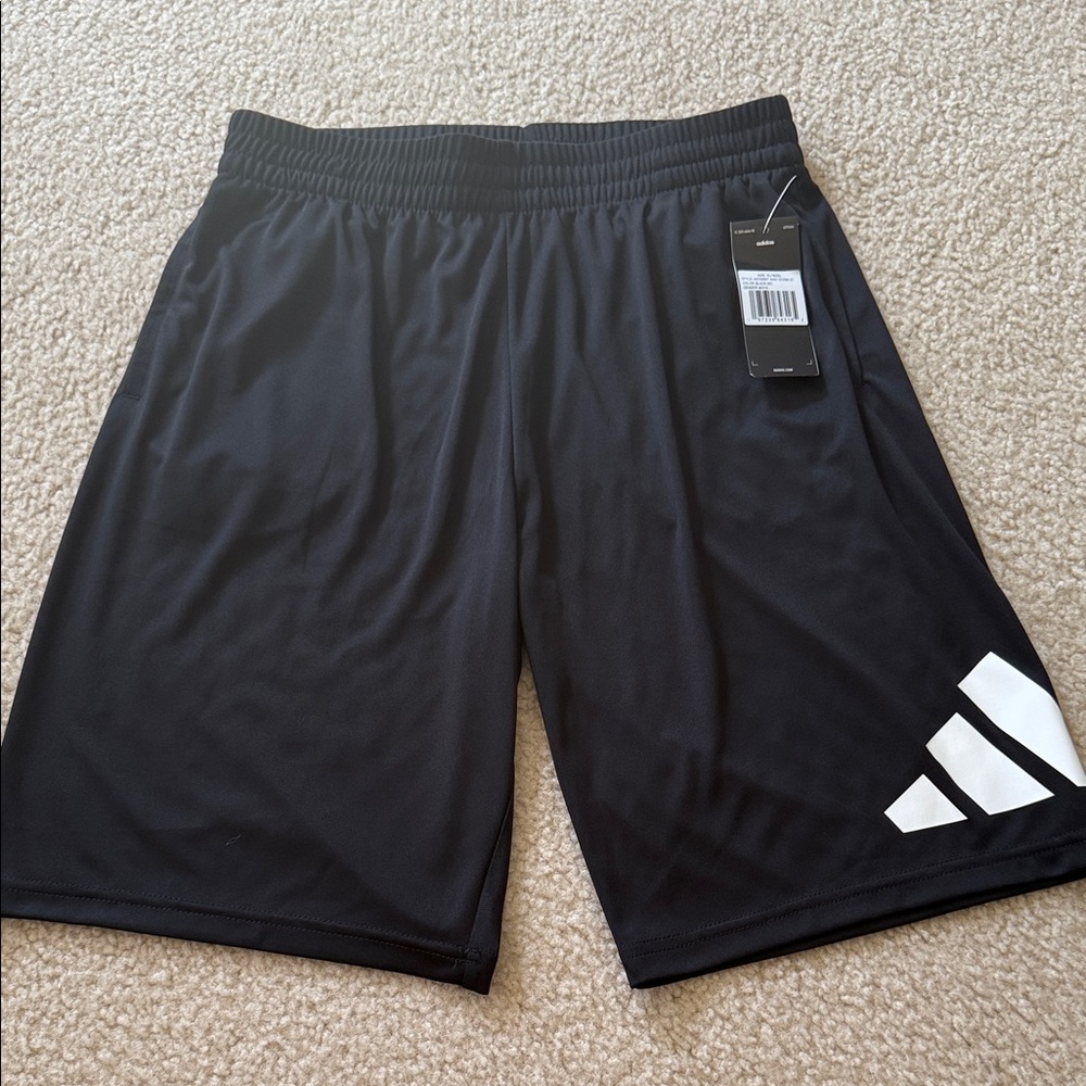 Boy’s Adidas Black and White Athletic Shorts
